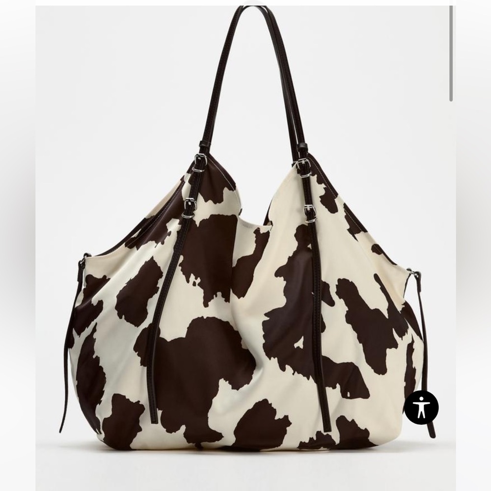 Zara Satin Effect Tote Bag